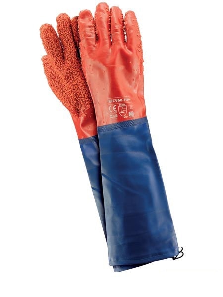 Pracovní rukavice PVC FISH 60 cm