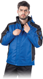 Zimní pracovní bunda s kapucí BLIZZARD BLUE