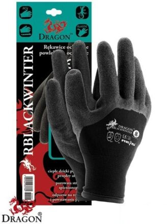 Máčené zimní pracovní rukavice BLACK WIN