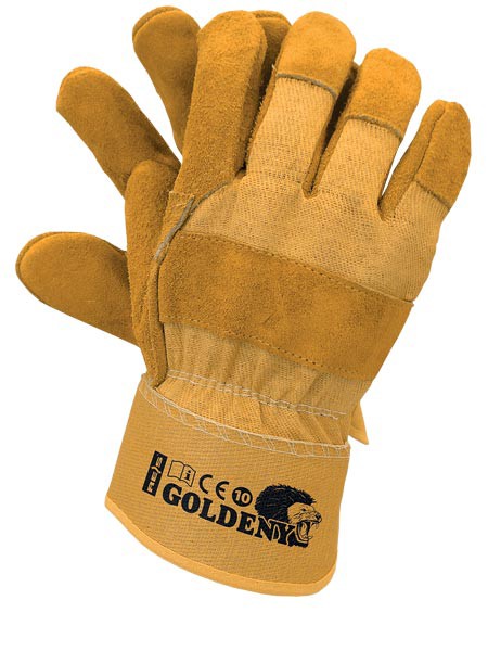 Kombinované kožené pracovní rukavice GOLDEN