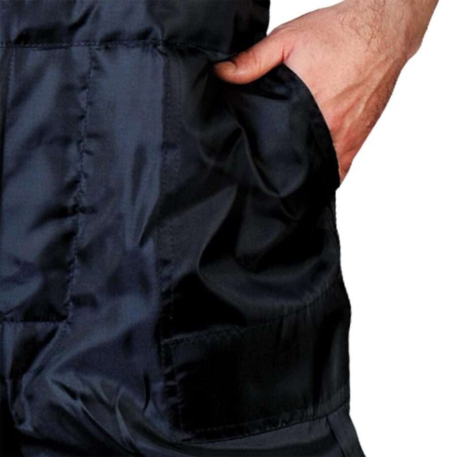 Zimní pracovní kalhoty s náprsenkou BTC BLACK
