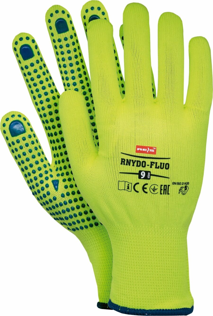 Pracovní rukavice s terčíky NIDO FLUO