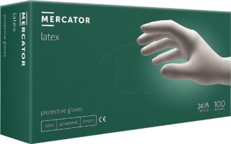 Jednorázové latexové rukavice 100ks MERCATOR LATEX pudrované