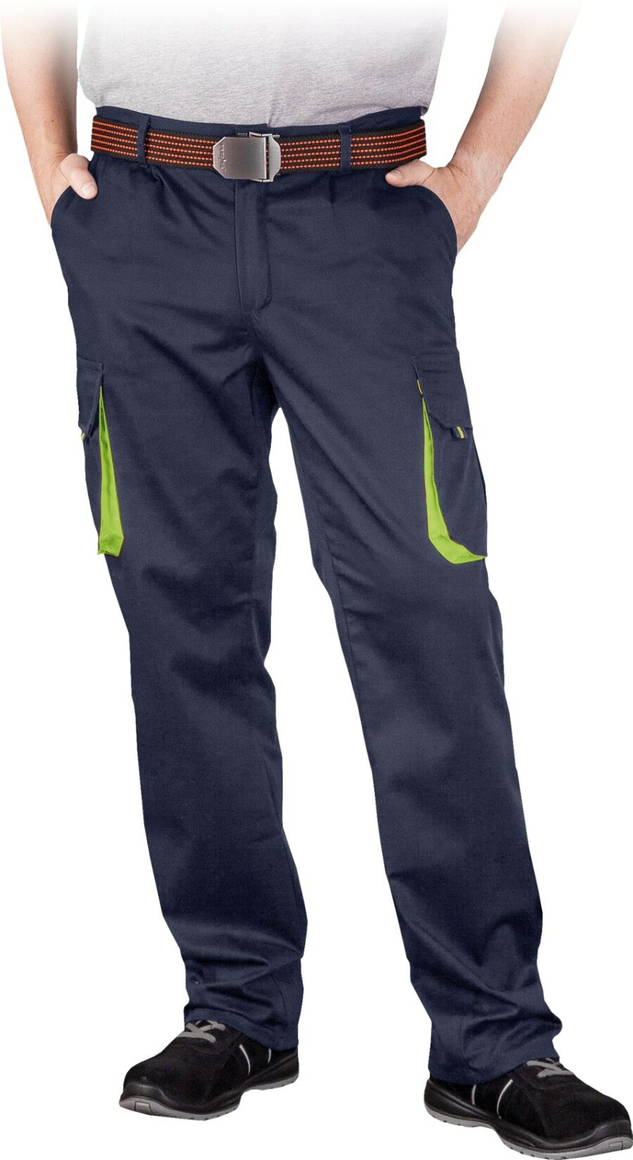 Pracovní kalhoty s elastanem MANNLAND NAVY ORANGE