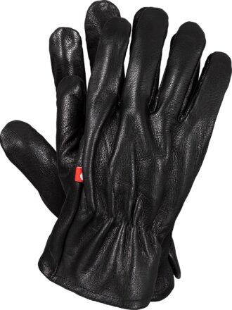 Černé kožené pracovní rukavice BLACKER