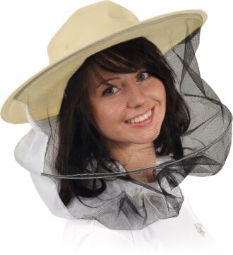 Včelařský ochranný klobouk s gumičkou pod pažemi BEE 61