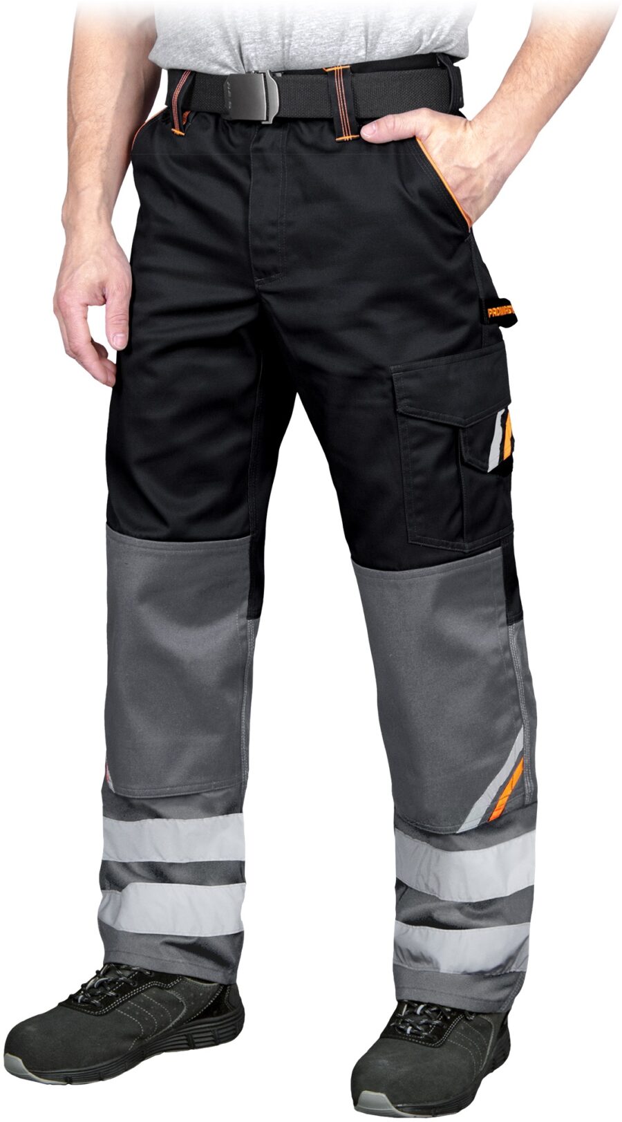 Pracovní kalhoty do pasu PRO BLACK REFLEX