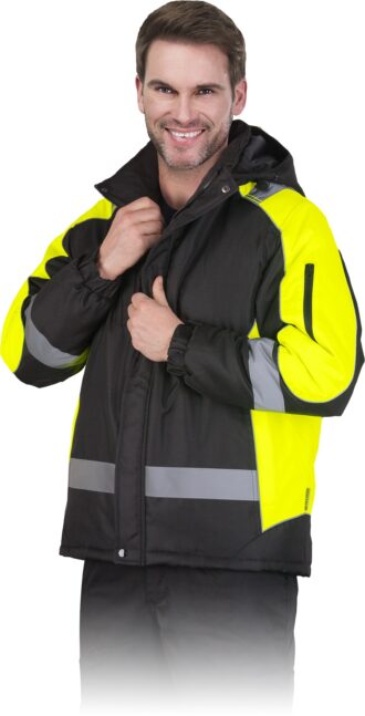 Zimní pracovní bunda s kapucí BLIZZARD GELB