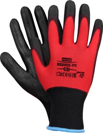 Pracovní rukavice máčené v polyuretanu REPO RED