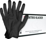 Černé nitrilové bezpudrové rukavice 100ks BLACKER