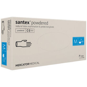 Diagnostické latexové rukavice 100ks MERCATOR Santex® púdrované hladké