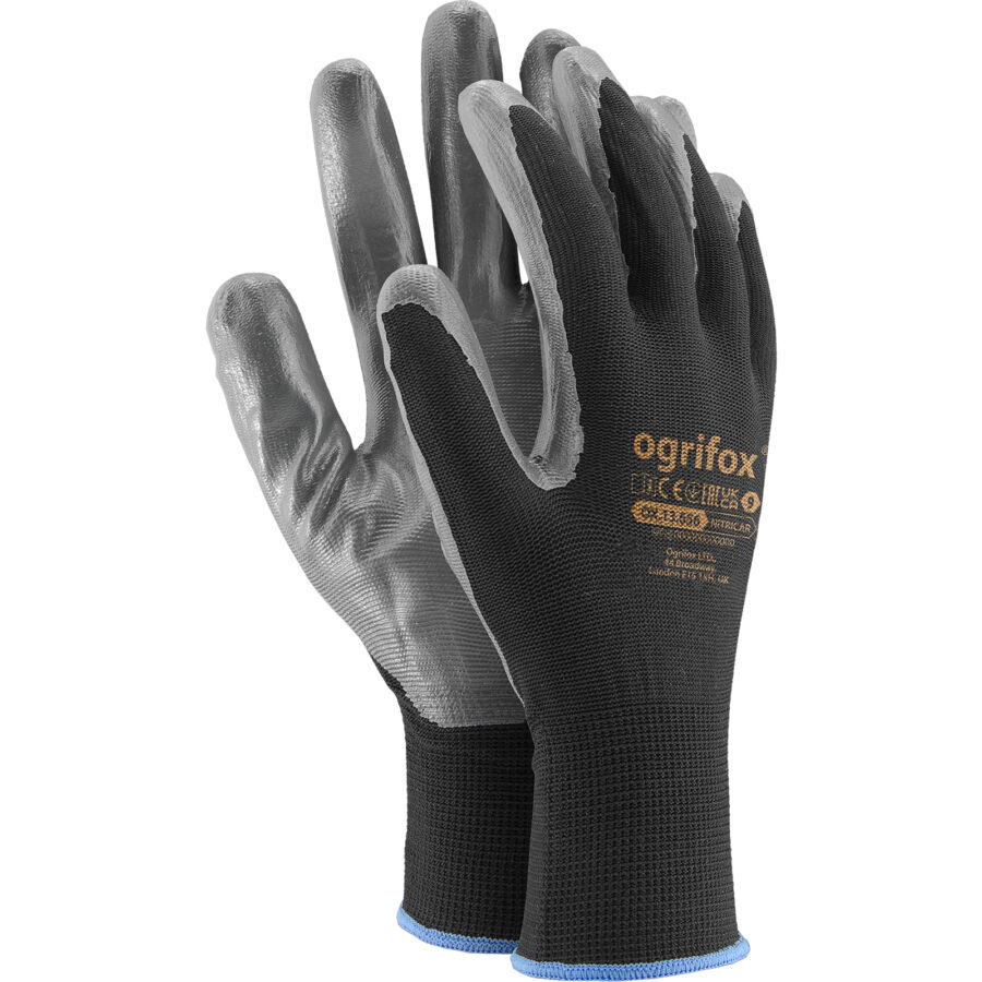 Pracovní rukavice nitrilové NITRENI OX BLACK