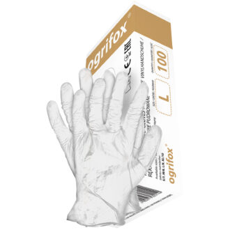 Jednorázové vinylové rukavice OGRIFOX 100ks pudrované