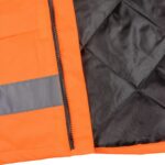 Reflexní zateplená pracovní bunda s kapucí TORTON ORANGE