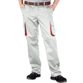 Pracovní kalhoty s elastanem MANNLAND WHITE RED