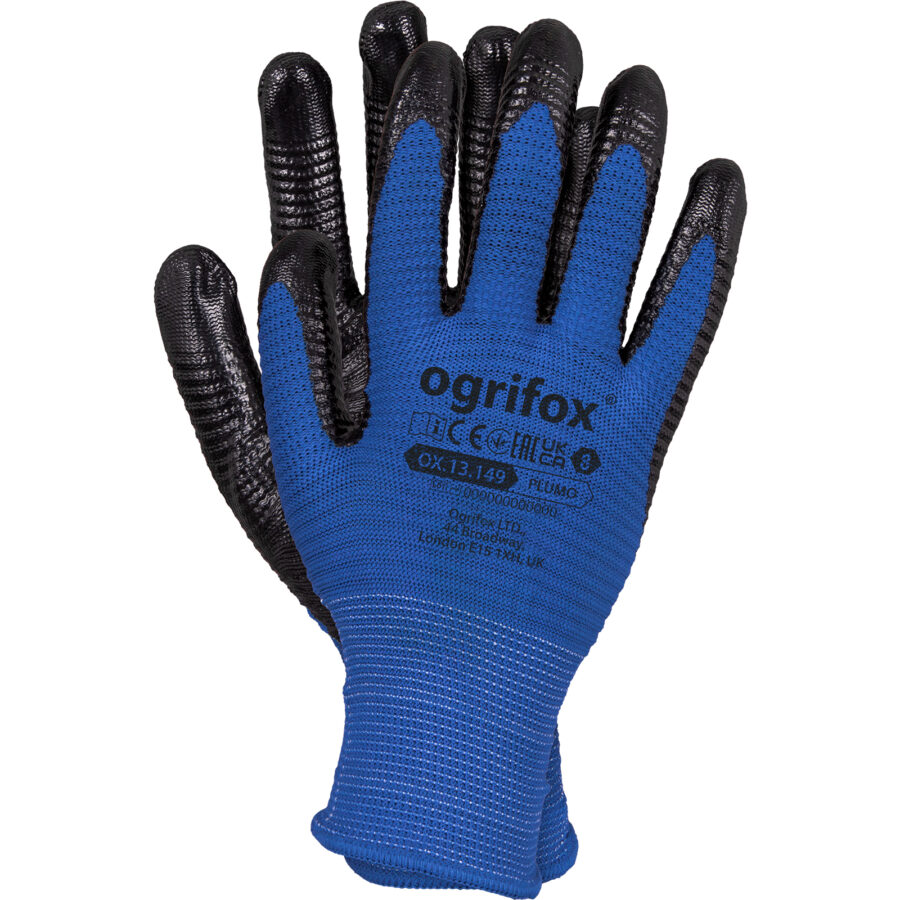 Nitrilové pracovní rukavice PLUMO OX BLUE