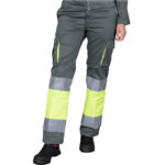 Dámské reflexní kalhoty s elastanem FRAULAND HIVIS GREY