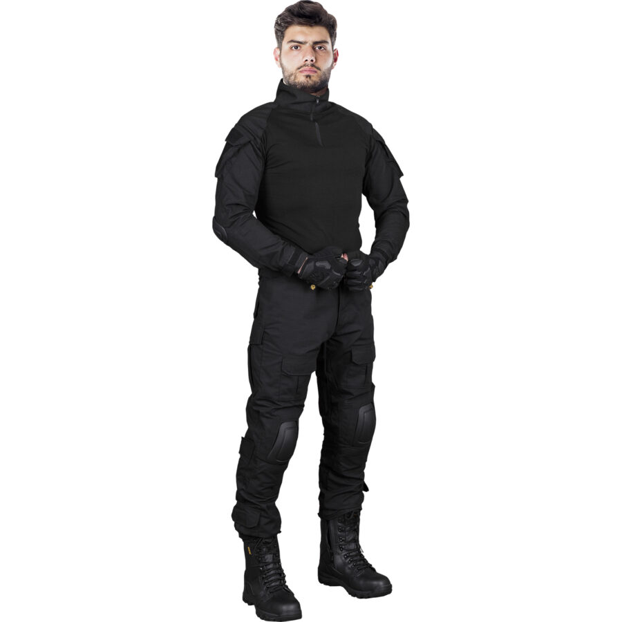 Taktický komplet kalhoty s blůzou Tactical Guard PROTECT BLACK