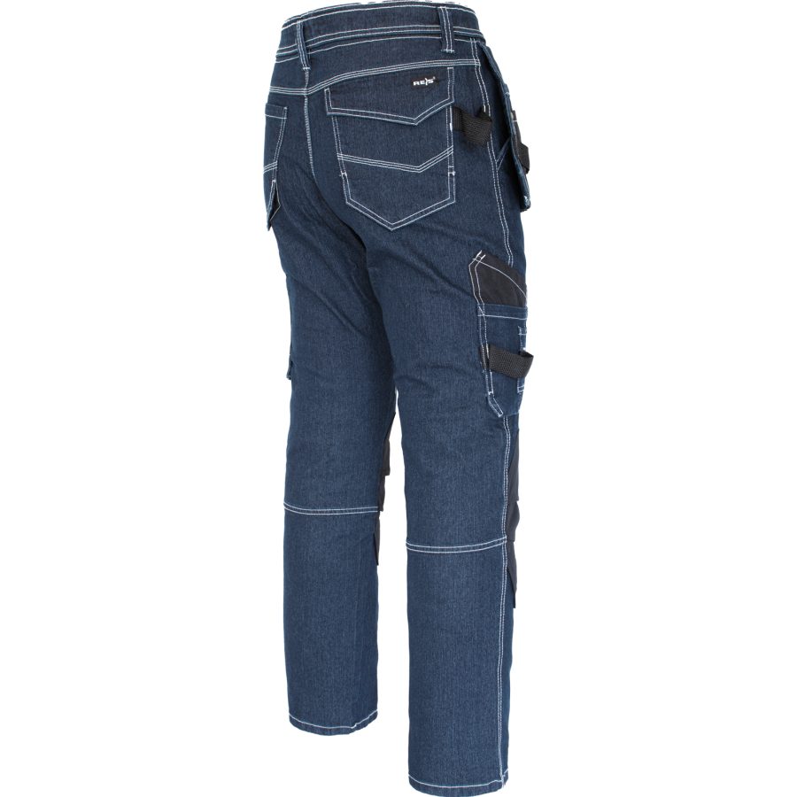 Pracovní džínové kalhoty strečové JEANS WORK BLUE