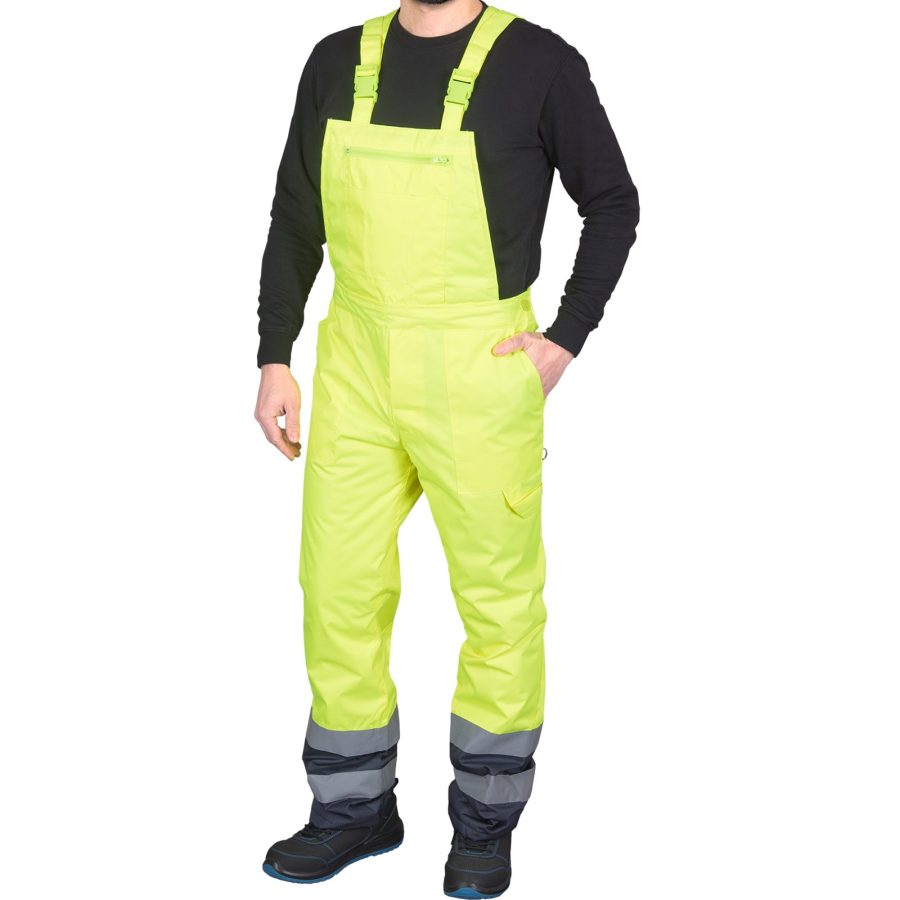 Zimní reflexní nepromokavé kalhoty PRO HIVIS YELLOW