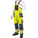 Reflexní kalhoty s laclem PROFI HIVIS NAVY